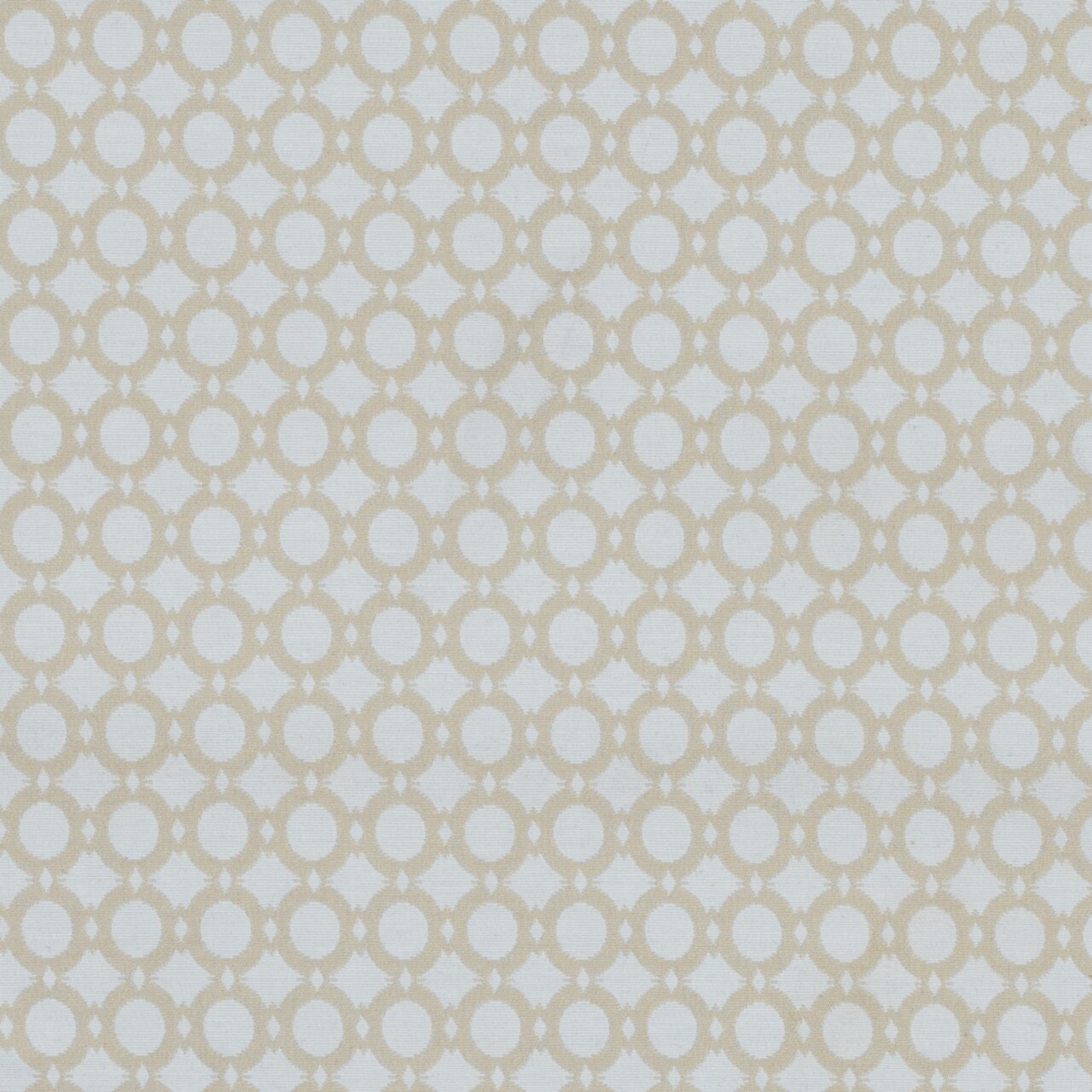 1 Yard Marzipan and White Geometric Stretch Cotton Jacquard Fabric 57 inch Width
